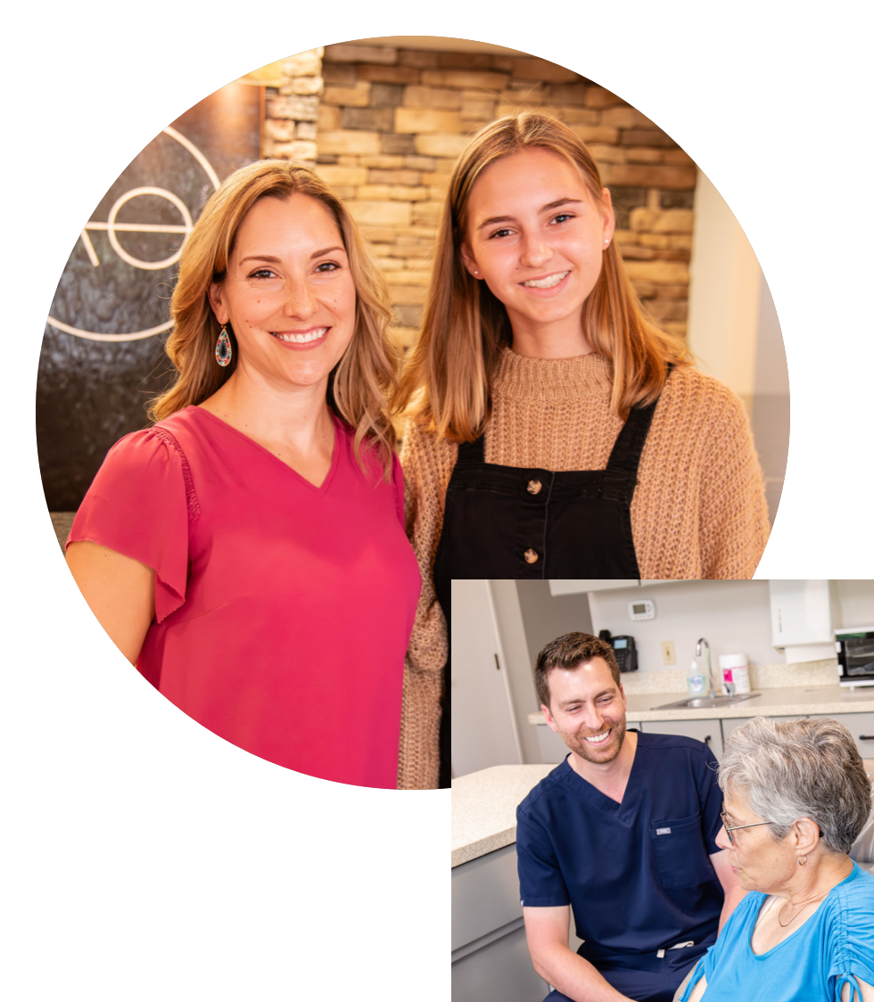 patients smiling during appointment