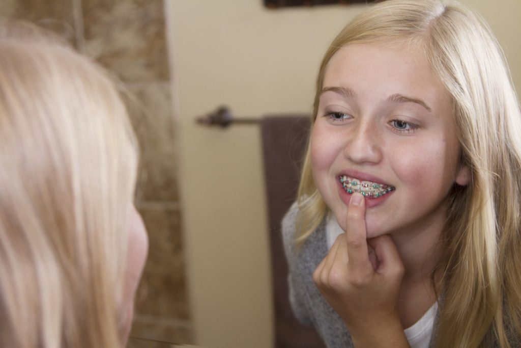 Young patient with braces dillsburg