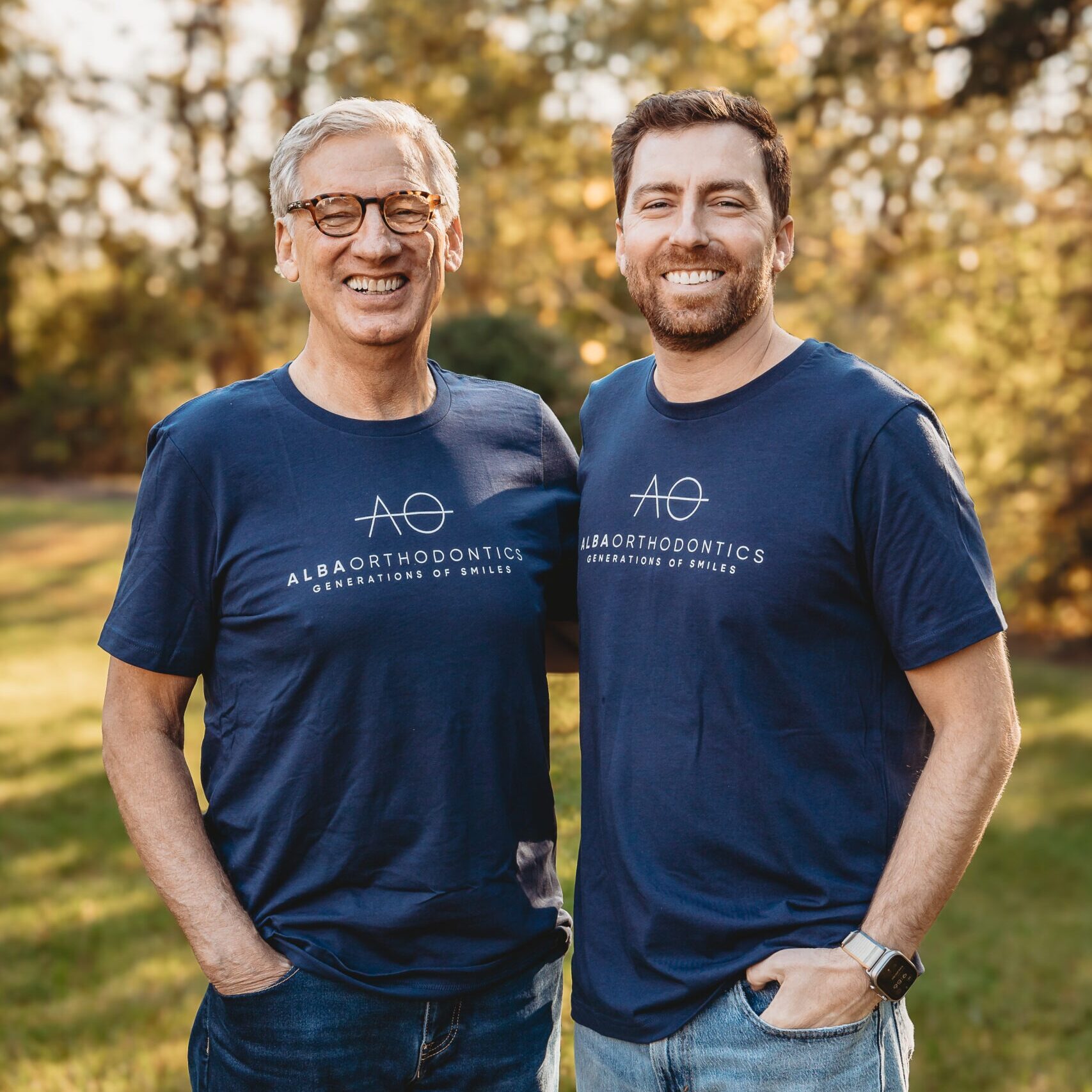 Both doctors smiling in picture